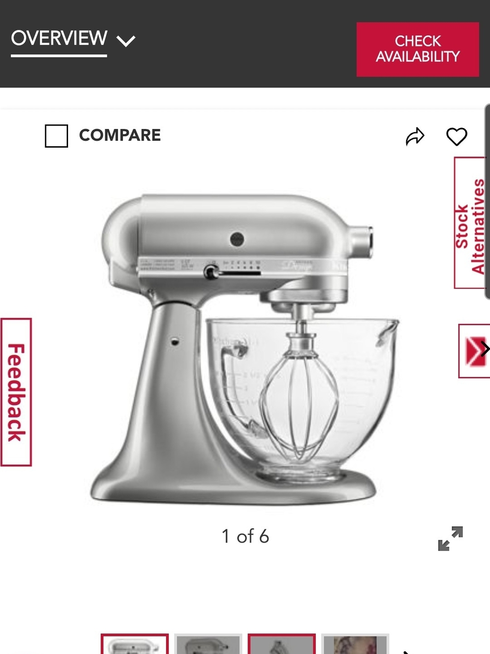 KitchenAid - Artisan Design Series 5 Qt Stand Mixer W/ Glass Bowl, Pearl Silver